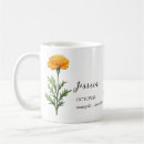 Recherche de fleur de mois de naissance tasses Octobre
