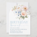 Recherche de blue floral anniversaire invitations Fleurs d'eau