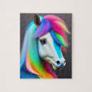 Recherche de poney blanc puzzles Poulain