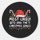 Recherche de chant de noël autocollants Chats
