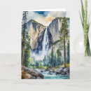 Recherche de cascade vœux cartes Parc national de yosemite