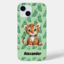 Recherche de tigres iphone coques Vert