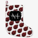 Recherche de coccinelle chaussette de noël Rouge