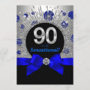 Recherche de royal blue silver anniversaire invitations À la du 90e