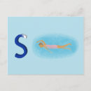 Recherche de natation cartes postales Pour enfants
