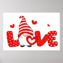 Recherche de coeur de rayure posters Rouge