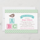 Recherche de vert menthe invitations Bientôt maman