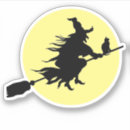 Recherche de sorcière volante autocollants Silhouette