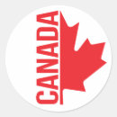 Recherche de jour du canada autocollants Rouge