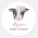 Recherche de vache rose autocollants Baby shower de vache