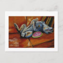 Recherche de frisbee cartes postales Chien