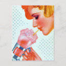 Recherche de milkshake cartes postales Vintage