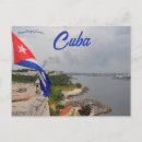 Recherche de drapeau du cuba cartes postales Île