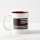 Recherche de de pompier tasses Ligne rouge mince