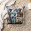 Recherche de de famille de pingouin coussins Neige
