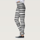 Recherche de rayures noires et blanches leggings Motif