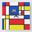Recherche de mondrian horloges Rouge