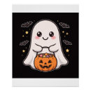 Recherche de fantômes mignons posters Citrouille