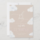 Recherche de beige baby shower invitations Nuages