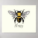 Recherche de abeille heureuse posters Citation