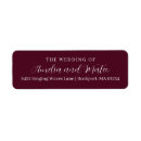 Recherche de burgundy étiquettes adresse retour Simple