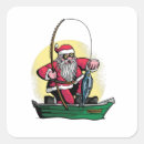 Recherche de pêcheur drôle autocollants Xmas