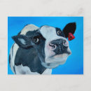 Recherche de vache bleue cartes postales Blanc