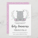 Recherche de hippo baby shower invitations Rose
