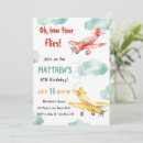 Recherche de aviateur 13x18 invitations Bleu