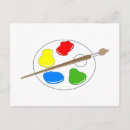 Recherche de palette de peinture cartes postales Brosse