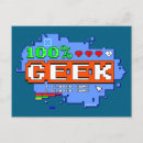 Recherche de joueur de jeu vidéo cartes postales Nerd