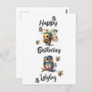 Recherche de abeille postales anniversaire cartes Illustration