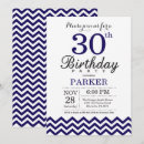 Recherche de chevron bleu invitations Fête d'anniversaire