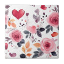 Recherche de coeur floral carreaux Pastel