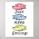 Recherche de poisson rouge posters Bleu