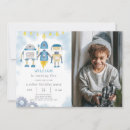 Recherche de robot bleu invitations Garçon