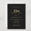 Recherche de gold 21ans anniversaire invitations Simple