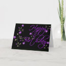 Recherche de pourpre de fleur vœux cartes Femmes