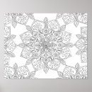 Recherche de noir blanc mandala posters Floral