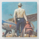 Recherche de cowboy dessous de verres Rétro