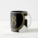 Recherche de black white tasses Monogramme