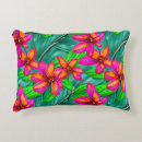 Recherche de fleurs exotiques coussins Hawaïen