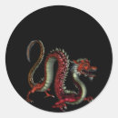 Recherche de dragon chinois rouge autocollants Cool