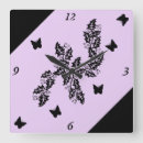 Recherche de papillon violet horloges Noir
