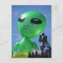 Recherche de alien vert cartes postales Ufo