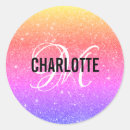 Recherche de monogramme girly autocollants Scintille