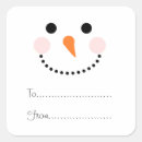 Recherche de visage bonhomme neige autocollants Simple