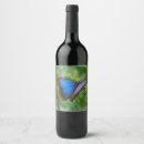 Recherche de papillons bleus bouteilles vin étiquettes Mignon