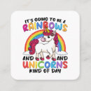 Recherche de licorne mignonne cartes visite Arc en ciel