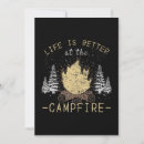 Recherche de terrain de camping invitations Feu de camp